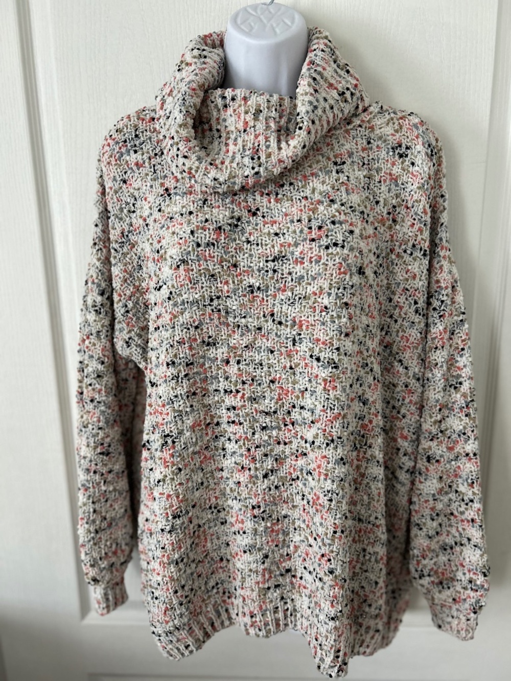 Sweater Moon & Madison Confetti Cowl Neck Cabincore